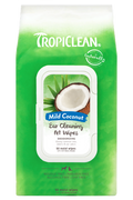 TropiClean Mild Coconut Ear Cleaning Wipes for Pets