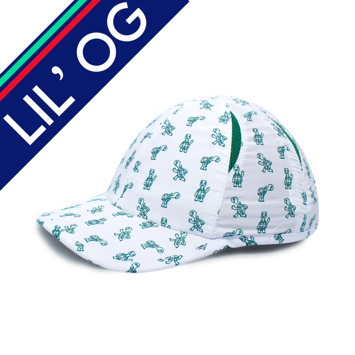 Turtles Lil OG Hat for kids, white with turtle print