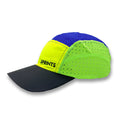Twilight Tides HyperG hat, neon green and electric blue - side view