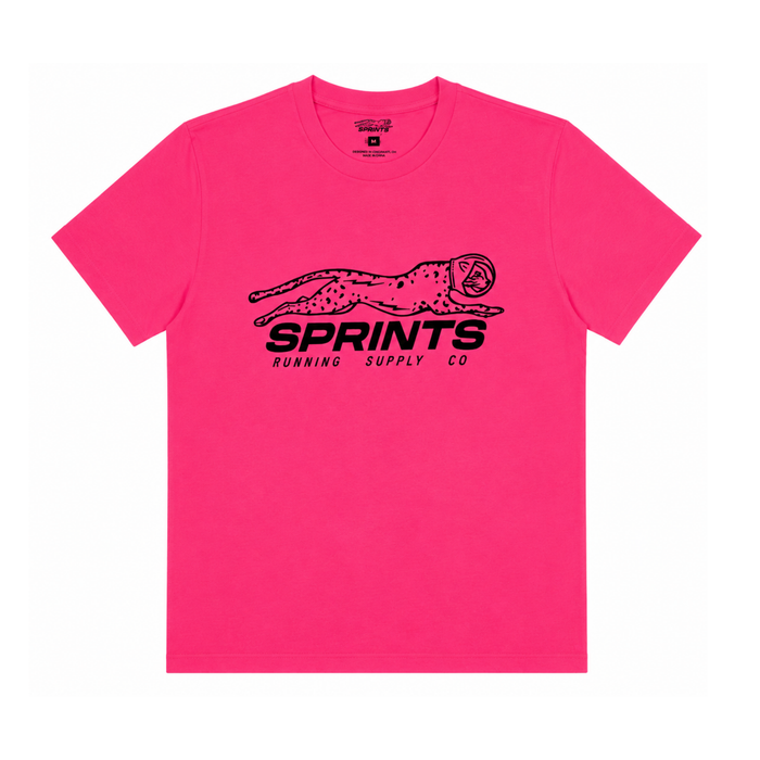 Unisex Luxe Suprima Cotton Tee, Punch Pink - front view