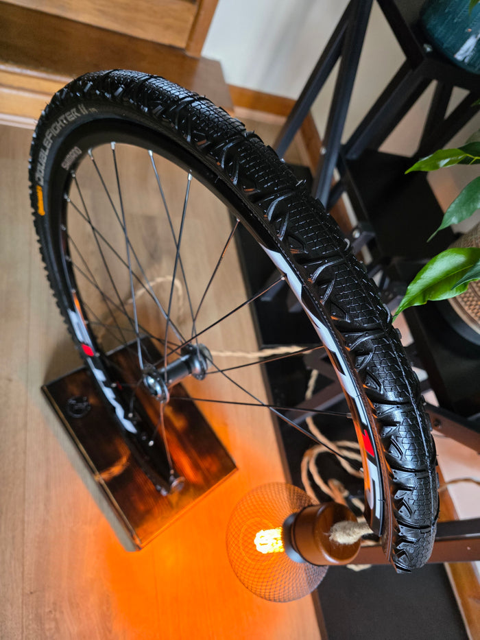 Upcycled Bicycle Wheel Floor Lamp – Handmade Industrial Lighting