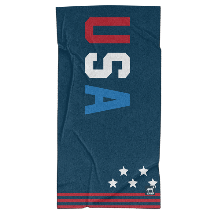 Close-up of the USA Car Seat Cover Towel