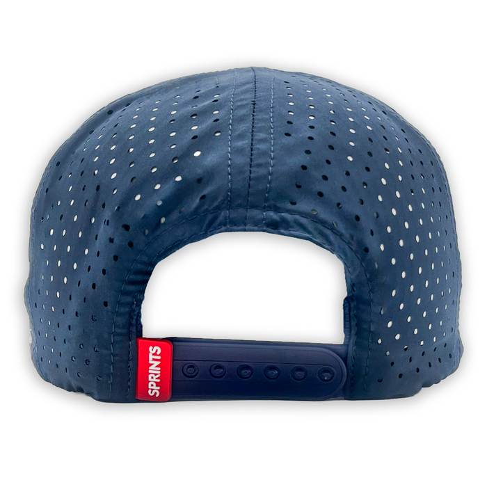 USA Structured VP Hat, navy with embroidered American flag - side view