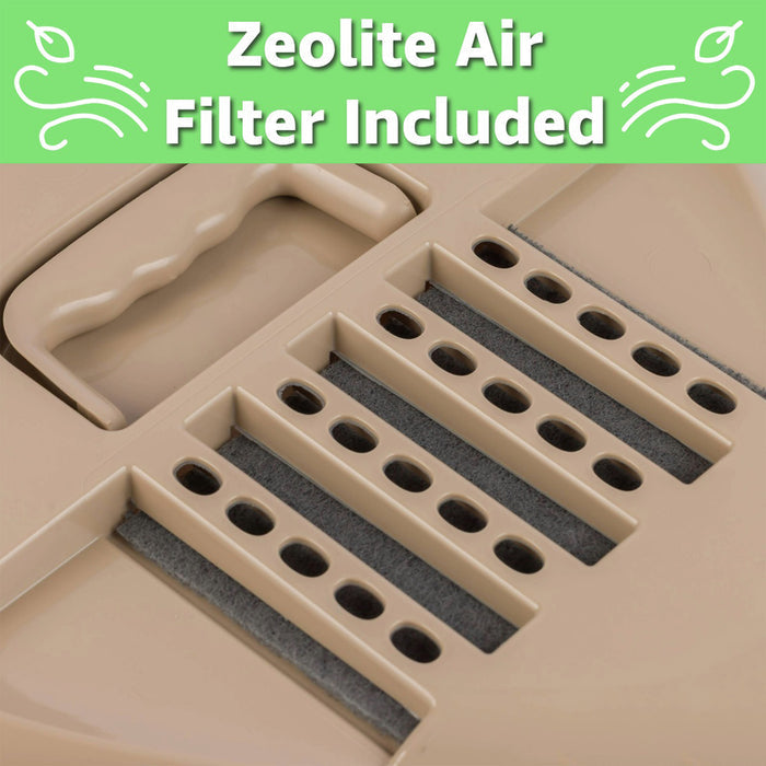 Van Ness Corner Enclosed Cat Litter Box with Zeolite Air Filter