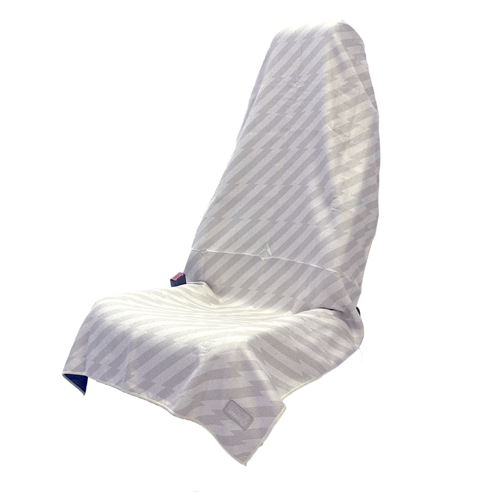 Velocity Blitz Cream Car Seat Cover Towel with Snaps - flat lay