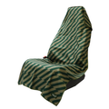 Velocity Blitz Green Car Seat Cover Towel with Snaps - flat lay