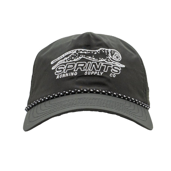 Person wearing the Velocity Sprints Black EZ Rope Snapback Hat