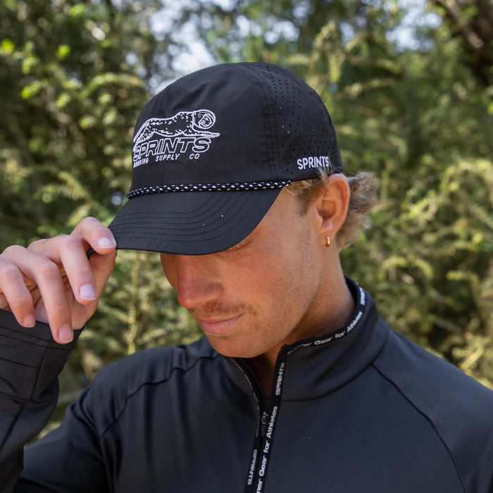 Velocity Sprints - Black EZ Rope Snapback Hat (Unisex)