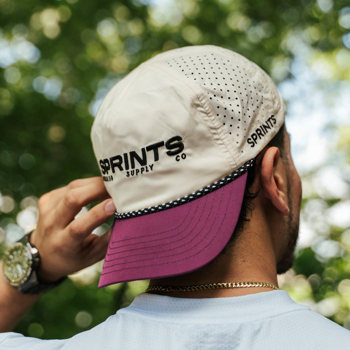 Velocity Sprints Catalina EZ Rope Snapback Hat, two-tone with maroon bill