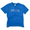 Victory Sprints Luxe Suprima Cotton Tee in Blue - flat lay