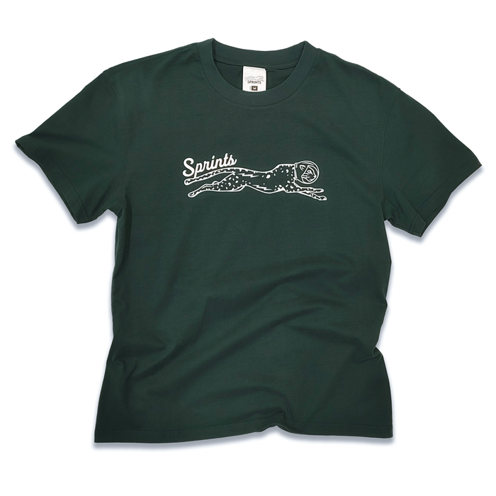 Victory Sprints Luxe Suprima Cotton Tee in Green - flat lay