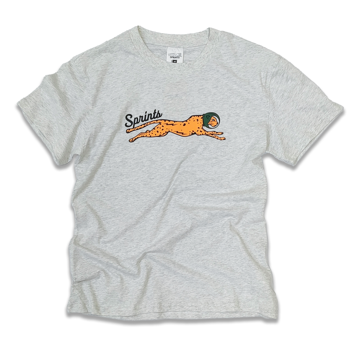 Victory Sprints Luxe Suprima Cotton Tee in Grey - flat lay