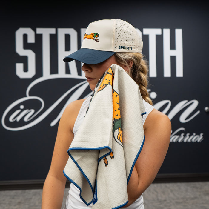 Victory Sprints Mini Towel, folded