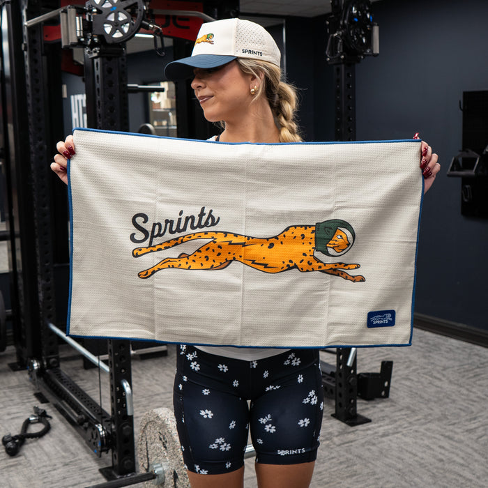 Close-up of the Victory Sprints Mini Towel