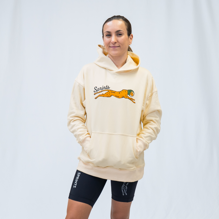 Victory Sprints Oversized Hoodie - Butter