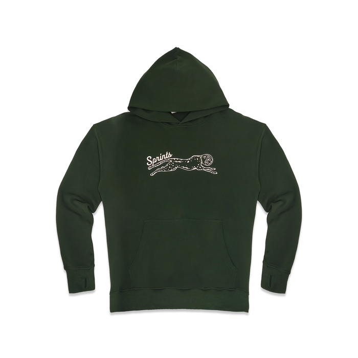 Victory Sprints Oversized Hoodie in Green Label - front view