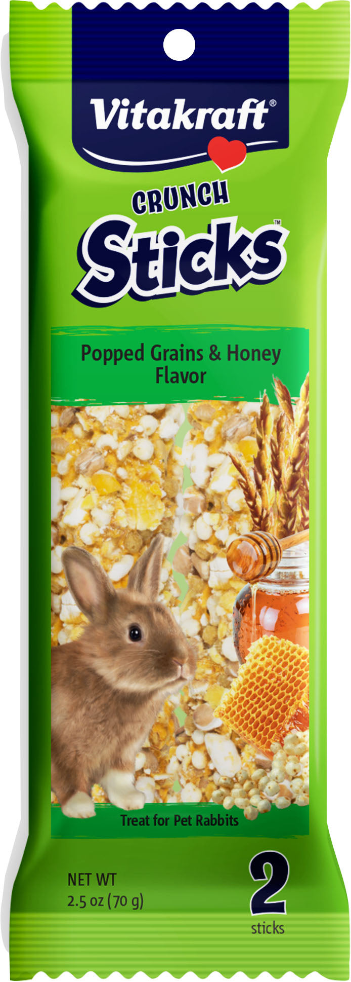 VK CRUNCH STICKS RABBIT HONEY 3OZ 2PK