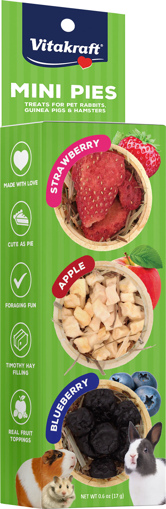 VITAKRAFT MINI PIE SM ANIMAL FRUIT TREAT