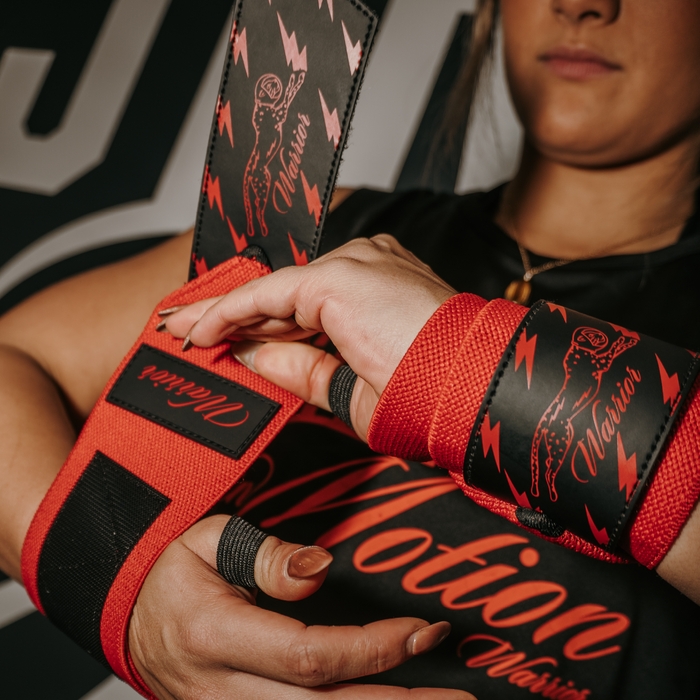 Person wearing the Warrior Wrist Wraps