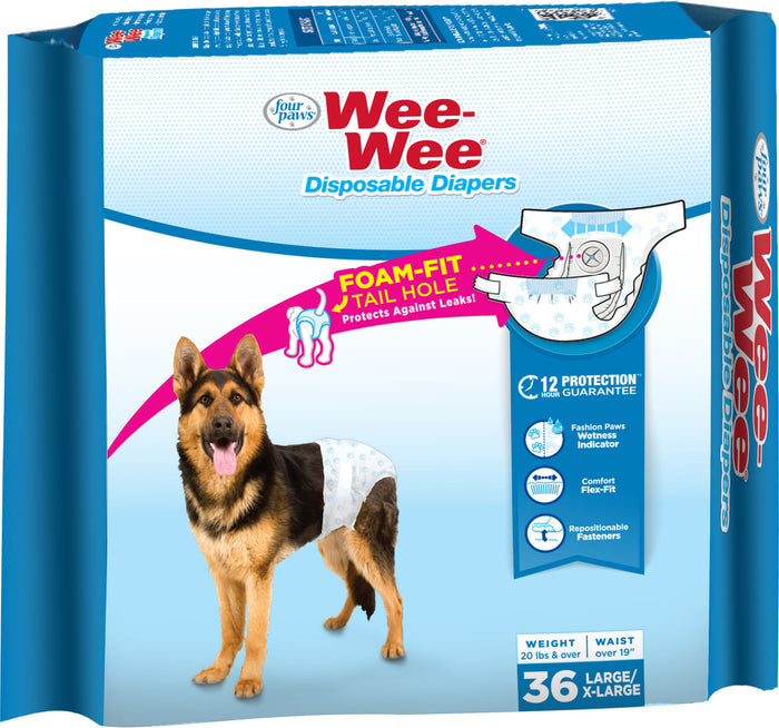 FP WEE WEE DISPOSABLE DIAPER LG/XL 36PK