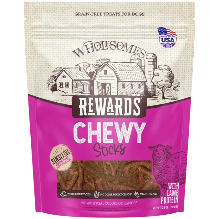 Wholesomes Rewards Chewy Lamb Sticks For Dogs