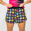 Woman wearing the Avigate 4 inch Mercy Short in Donuts print