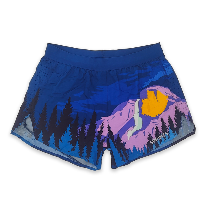 Avigate 4 inch Mercy Short in Yosemite print - flat lay