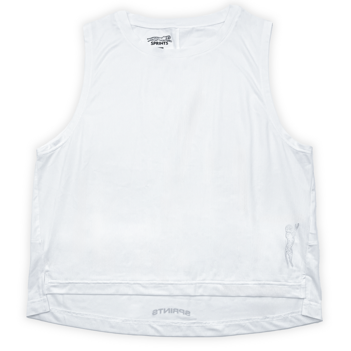 Womens Core Zero Framework Tank - Stealth White - front view
