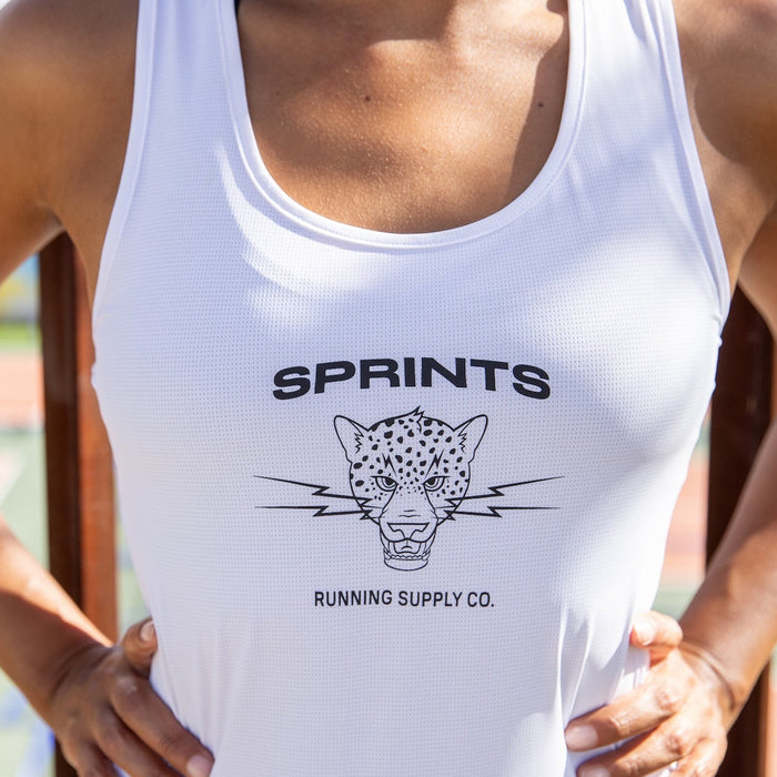 Womens Core Zero Running Tank - Vault Jag White