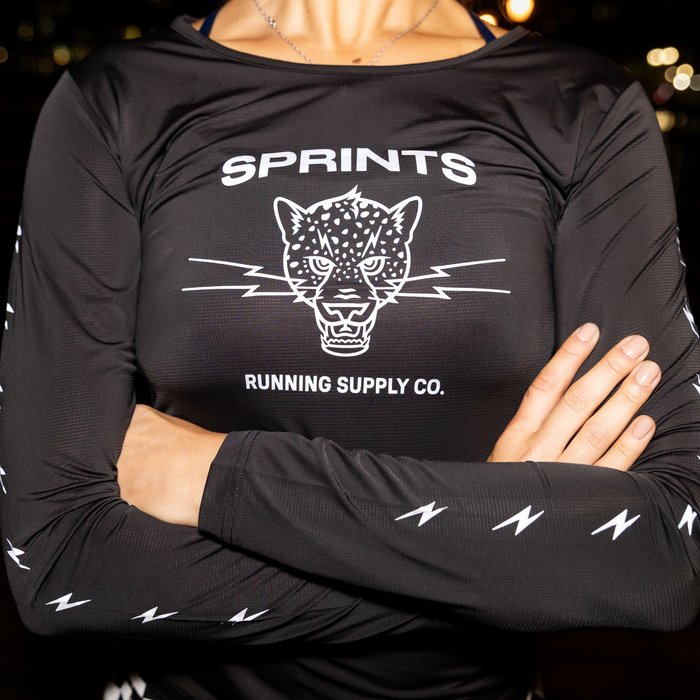 Womens Core Zero Tech Long Sleeve - Vault Jag Black Flash Reflective