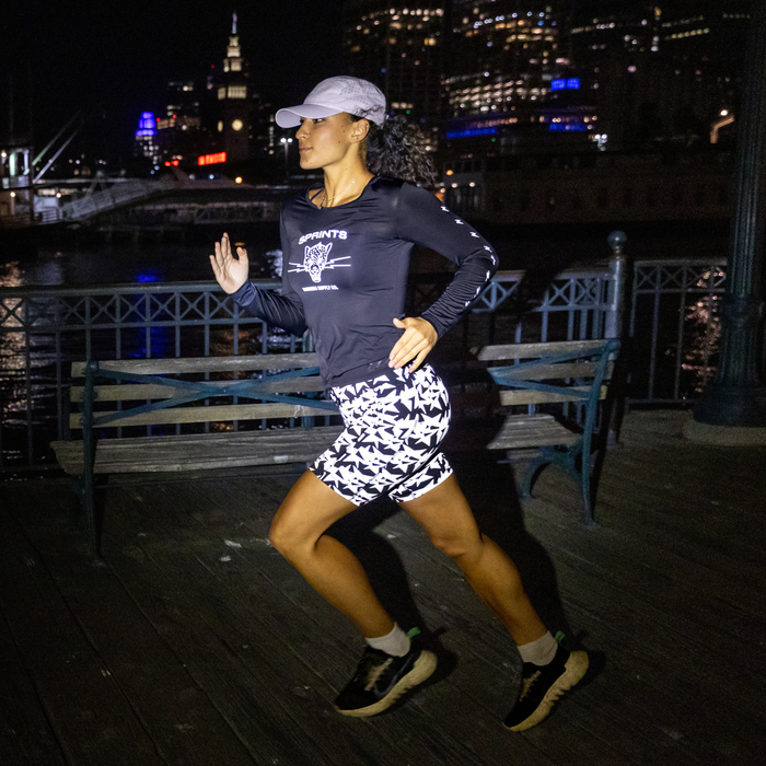 Womens Core Zero Tech Long Sleeve - Vault Jag Black Flash Reflective