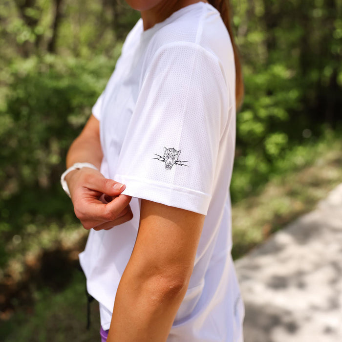 Womens Core Zero Tech Tee - Vault Jag White