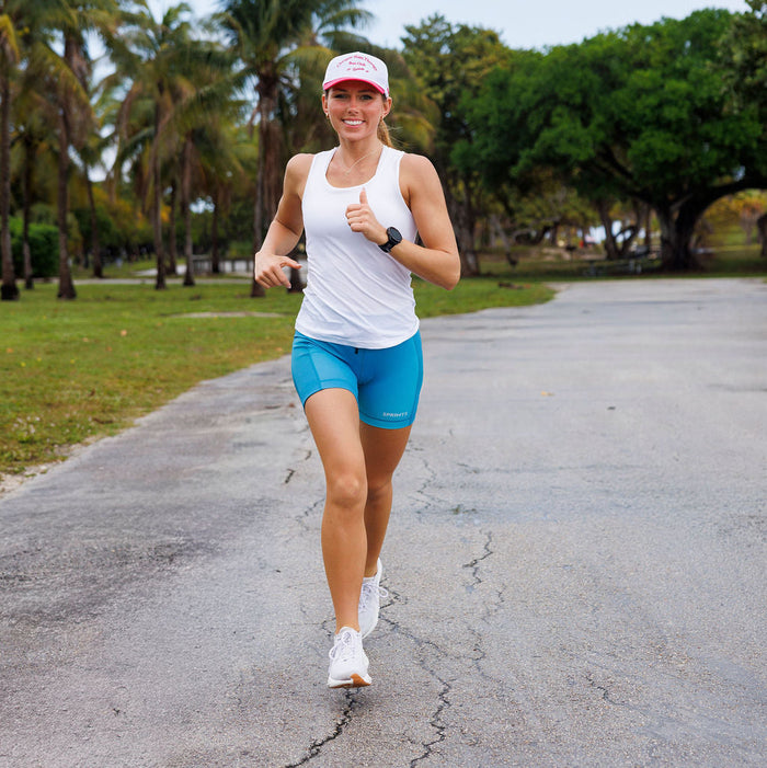 Womens Flexion 5" Compression Short - Blue Flame Crush