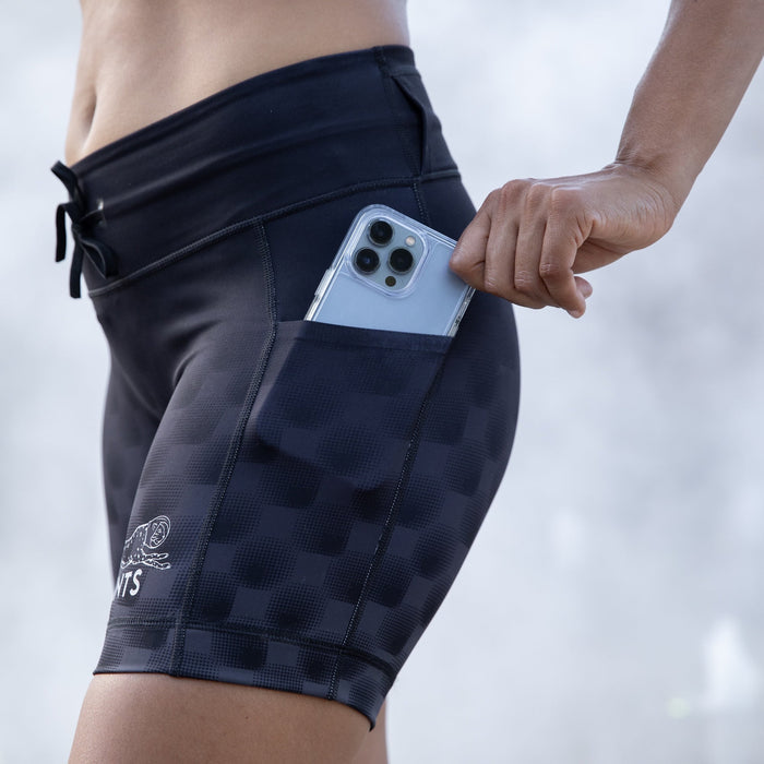 Womens Flexion 5" Compression Short - Gridlock Grandstand Midnight
