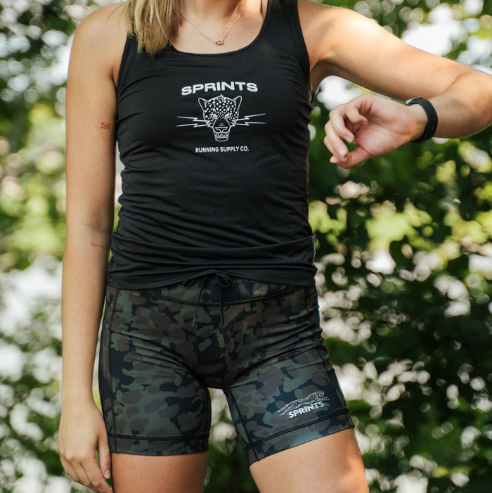 Womens Flexion 5" Compression Short - The Range Camo