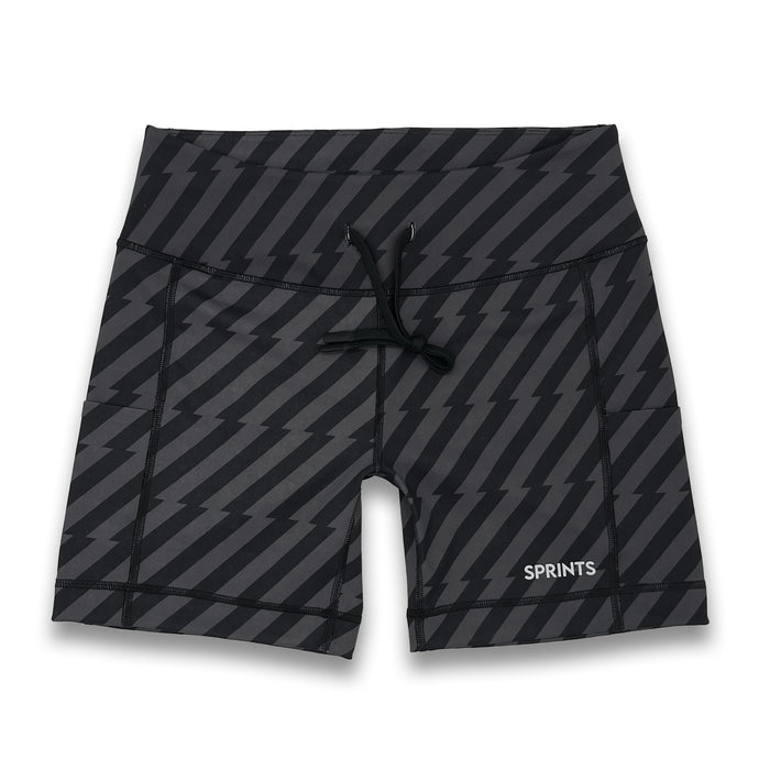 Womens Flexion 5" Compression Short - Velocity Blitz Black