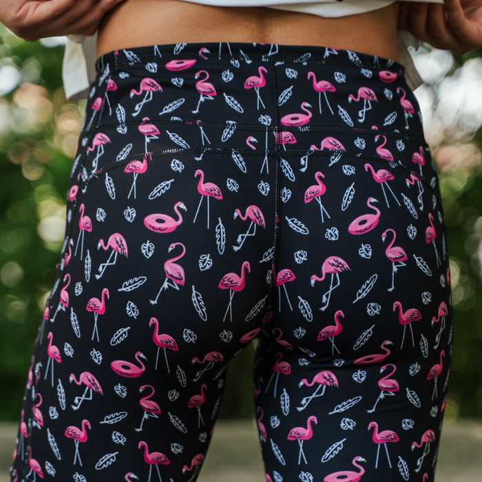 Womens Flexion 8" Compression Short - Find the Fauxmingo Black
