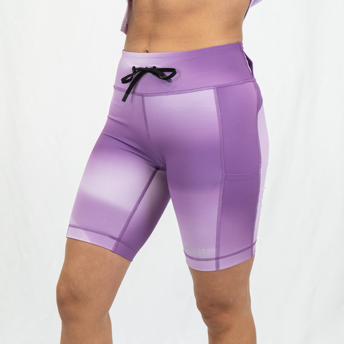 Womens Flexion 8" Compression Short - Lavender Crush