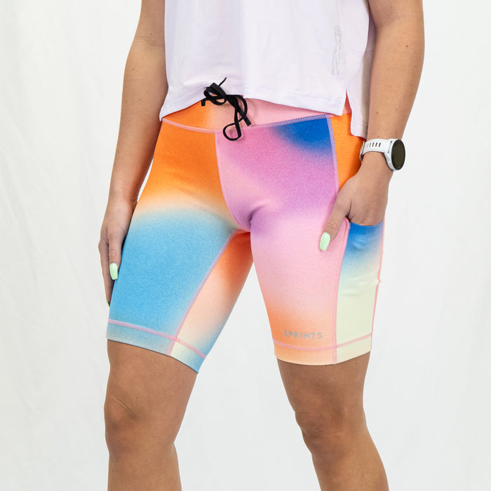 Womens Flexion 8" Compression Short - Skiddle Stratification