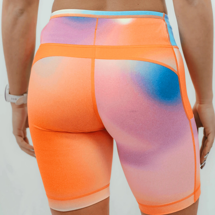 Womens Flexion 8" Compression Short - Skiddle Stratification