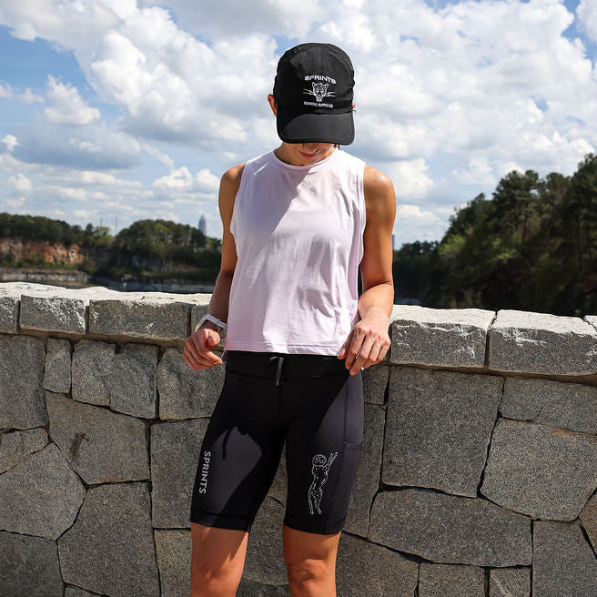 Womens Flexion 8" Compression Short - Stealth Black