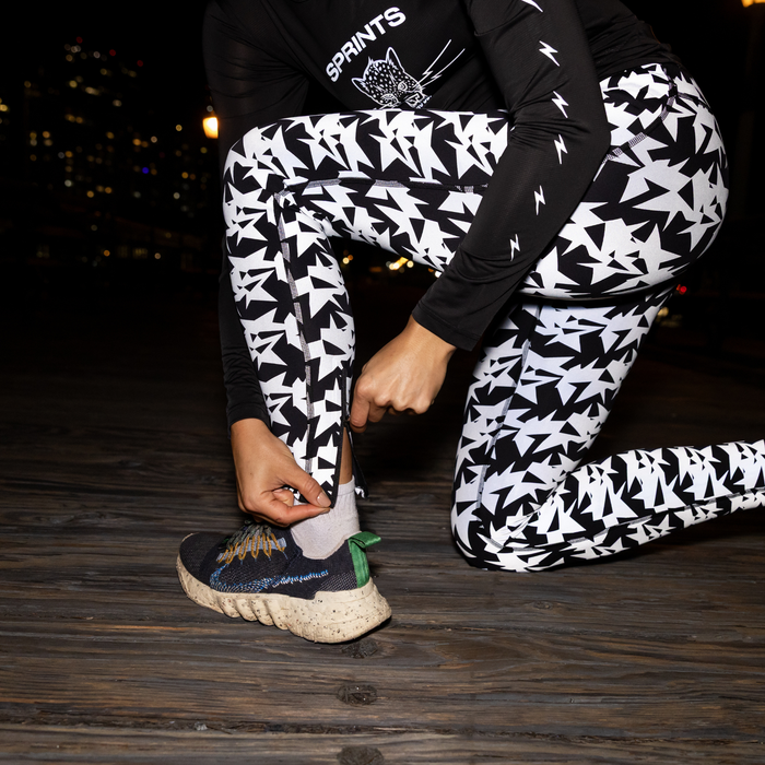 Womens Flexion Max Compression - Shatter Pace Black Flash Reflective