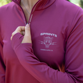 Womens Midland Quarter Zip - Berry