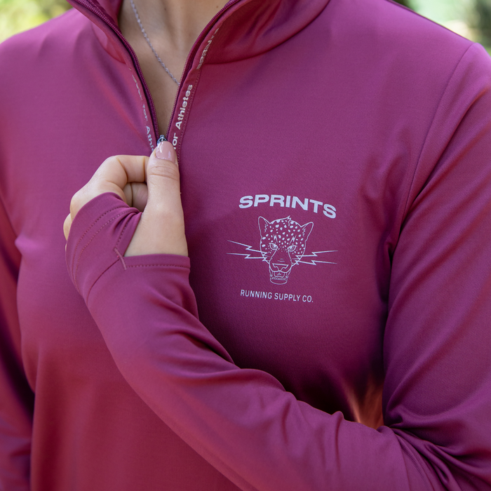 Womens Midland Quarter Zip - Berry