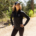 Womens Midland Quarter Zip - Stealth Black