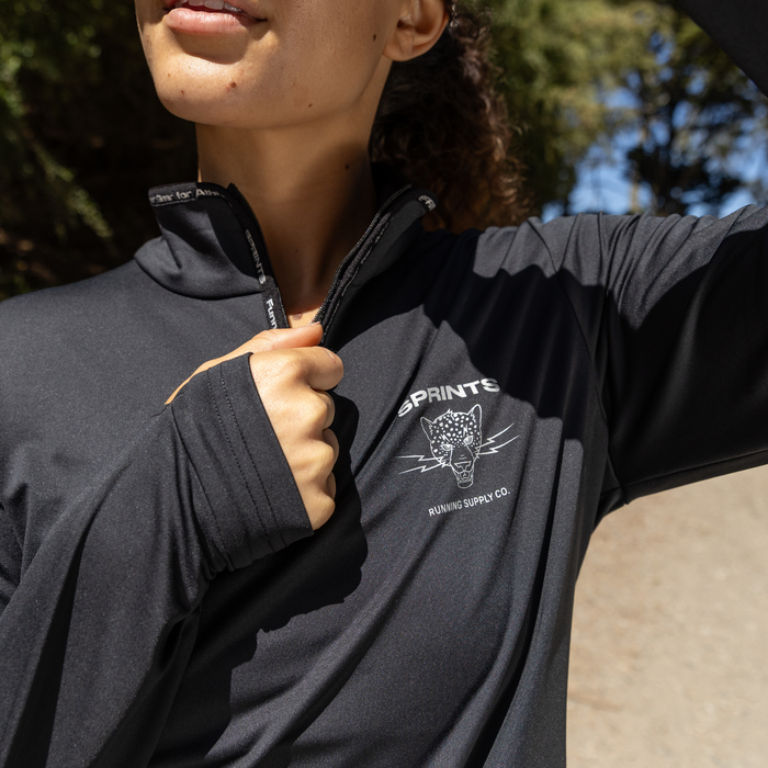 Womens Midland Quarter Zip - Stealth Black