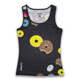 Womens Running Tank - Donuts - front view