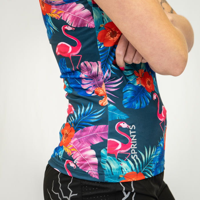 Womens Running Tank - Flamingo