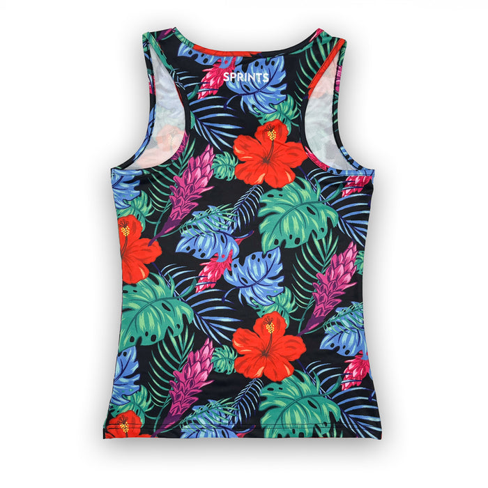 Womens Running Tank - Tropic Touchdown