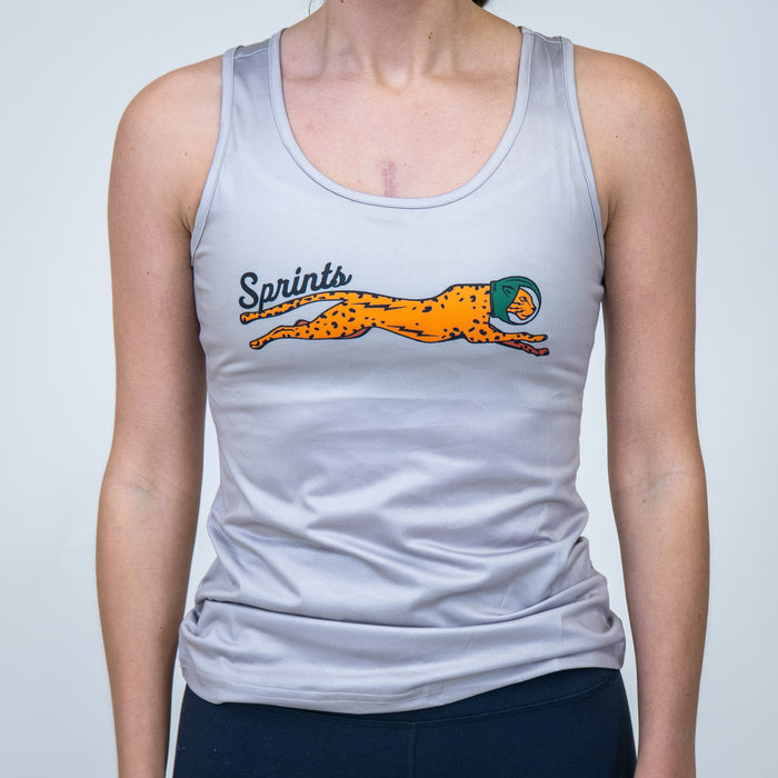 Woman wearing the Victory Sprints Running Tank